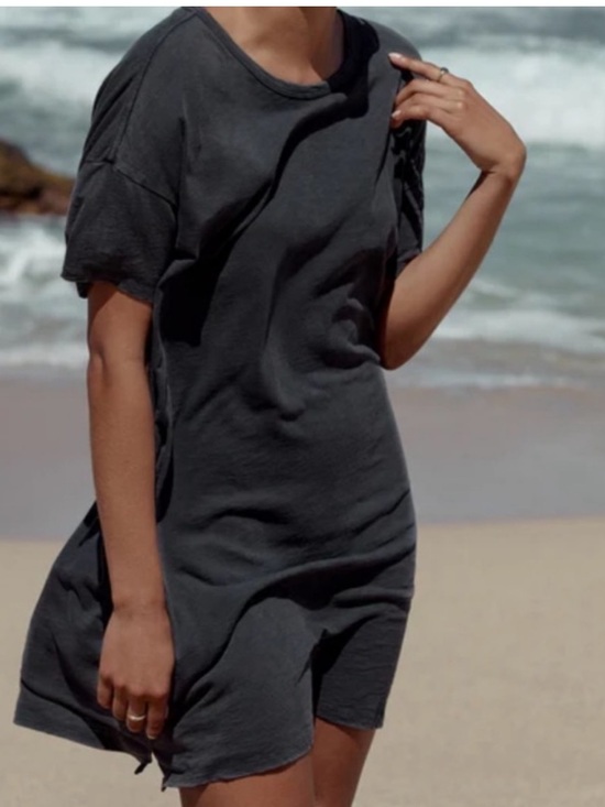 Z Supply Dresses & Skirts - Z SUPPLY Black 100% Cotton Slub Tee Shirt Dress